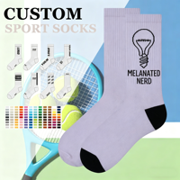 Chaussettes de sport décontractées confortables pour hommes, chaussettes athlétiques respirantes, chaussettes de sport pour la salle de sport, chaussettes décontractées pour tous les jours, chaussettes à logo personnalisé