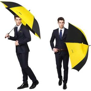 Grand parapluie bâton de marche avec poignée en bois, étanche, ouverture automatique, compact, pour voyages et affaires en extérieur - Product Image 4