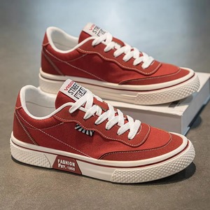 2025 Men's Casual Korean <b>Style</b> Trendy Lace-up Running <b>Shoes</b> Height Increasing Thick-Soled Canvas EVA Midsole Rubber Outsole - Product Image 2
