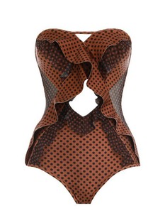 XCJB-F076 nuovo arrivo sexy un pezzo volant costumi <span class=keywords><strong>da</strong></span> bagno donna stampa moda costumi <span class=keywords><strong>da</strong></span> bagno in tessuto riciclato - Product Image 2