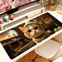 Grand tapis de souris Anime, tapis de jeu étendu avec base en caoutchouc antidérapante, surface lisse pour clavier et souris
