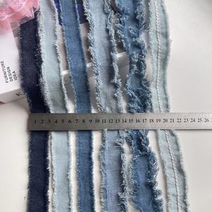 Pita Denim desainer buatan tangan dengan Spool rantai rumbai kain berjumbai untuk tas kain dan topi istilah renda baru - Product Image 2