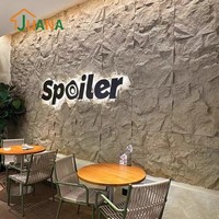 Panneaux muraux en pierre culturelle 3D en PU, certifiés CE, pour l'aménagement extérieur des jardins