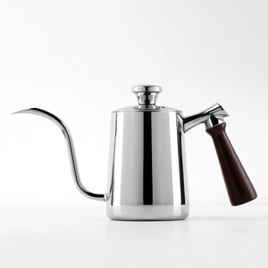 L-Beans Tetera de cuello de cisne de acero inoxidable de 1000 ml con mango de madera para café de goteo - Product Image 1