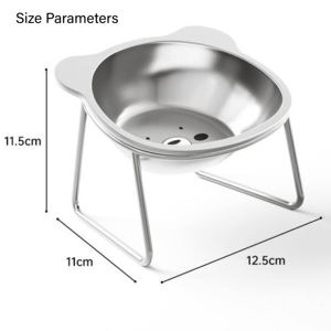 Penjualan Terbaik anti-tumpah & pelindung leher pengumpan untuk kucing & Anjing baja tahan karat makanan & mangkuk air hewan peliharaan - Product Image 6