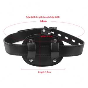 MUQU Silicone Gode Réaliste Bouche Ouverte Gag avec Verrouillable Fetish Bondage Pénis Bouche plug - Product Image 4