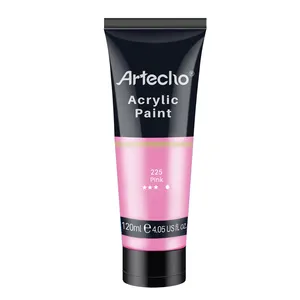 Artecho Suministros de Arte de pintura acrílica al por mayor, Rosa 4,05 onzas/120ml pintura acrílica no tóxica para pintura de arte