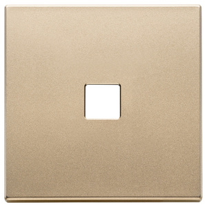 Placca 2Mx1 Piatta Oro Satinato 9,5 Cm per Interruttore a Muro - Product Image 1