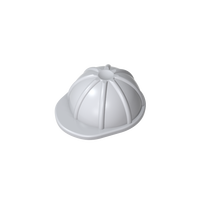 Pièces de construction en plastique ABS Gobricks GDS-90041, échelle 1:8, jouet DIY, casque, casque de sécurité, mini figurine, accessoire de briques