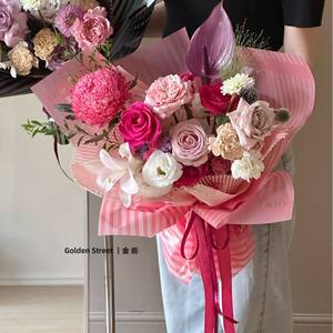 JOYWOOD Je t'aime pour toujours Nosa Papier rose imperméable pour emballer les fleurs Papier d'emballage pour bouquet Cadeau Fournitures de fleuriste Artisanat - Product Image 3