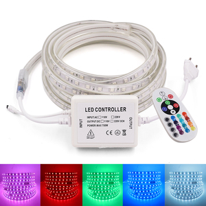 2835 120LED <span class=keywords><strong>LED</strong></span> Bande <span class=keywords><strong>220V</strong></span> Avec Contrôleur IP67 Étanche Blanc/Blanc Chaud/<span class=keywords><strong>Bleu</strong></span> Bande Flexible <span class=keywords><strong>Ruban</strong></span> Bande Lumineuse - Product Image 4