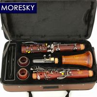 MORESKY Professional Soprano Clarinet Bb Rosewood Mopane Body 17-Key Black Nickel Plating Customized Model M18