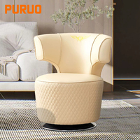 Fauteuil de bureau pivotant en tissu et cuir, style luxe léger, pour hôtel, salon ou zone de réception, fauteuil lounge moderne