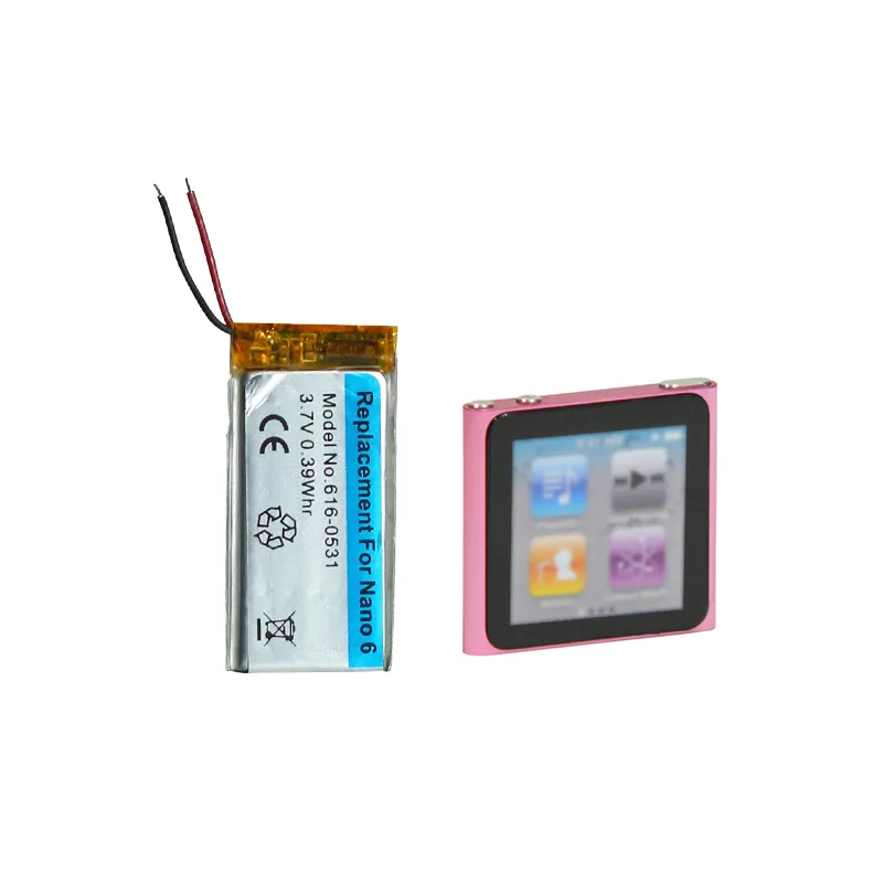 Li-ion Battery 616-0531 for iPod Nano 6 6th Gen Digital Media Player 3.7V 330mAh