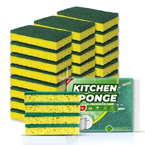 SPIFIT Eco-Friendly Kitchen Cleaner Cheap Wood Pulp and Cellulose Scouring Sponge for Household Scrub Cleaning
