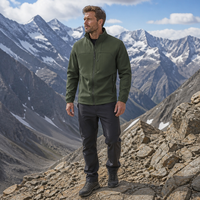 Chaqueta Softshell con Forro Polar Unisex 790g, Cuello Alto, Impermeable, Cortavientos, para Senderismo al Aire Libre, Tallas L-6XL, Marca Privada, Servicio OEM Llave en Mano