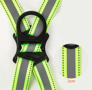 Cinturón reflector Construcción Trabajo de <span class=keywords><strong>noche</strong></span> Torre Escalada Arnés de seguridad de cuerpo completo - Product Image 3