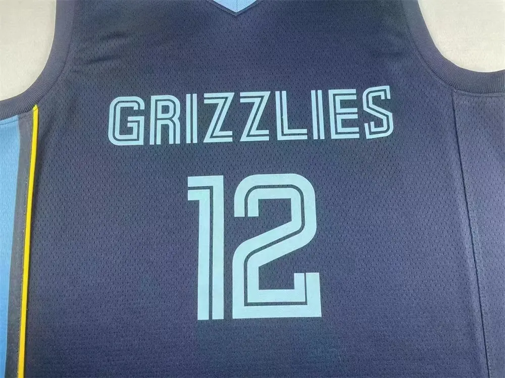 2023/24 Nieuwe Grizzlie Jersey Basketbalshirt Ja Morant Originele Hoge Kwaliteit Groothandel Warmte Verzegelde Nbaing Truien Op Maat