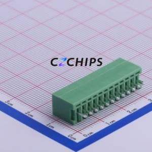 KF2EDGV-2.5-12P Plug-in Terminal Block Through hole,P=2.5mm Connector Board-to-Board / Socket - Closed 1x12P 2.5mm Green - Product Image 2