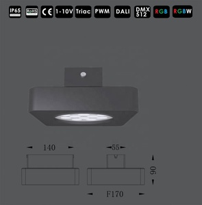 Luz de techo impermeable IP66 Luz de pared LED 10W 20W 30W 40W 50W 60W Luz de techo exterior - Product Image 2