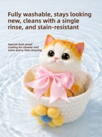 Jouet en silicone à presser - Doux, à récupération lente, anti-stress, en forme de cochon bouffant - Design mignon de chat de compagnie, boîte cadeau, cadeau de Noël