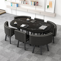 Juego de Comedor Moderno de Cuero para Seis Personas con Sillas de Comedor para Apartamento, Hogar, Oficina, Cafetería, Sala de Estar, Ambientes Exteriores
