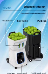 Pusun PT-Smart <span class=keywords><strong>Pro</strong></span>: Macchina Professionale per Palline da <span class=keywords><strong>Tennis</strong></span> in ABS con Controllo AI, Attrezzatura Automatica per Allenamento 20-120 - Product Image 6