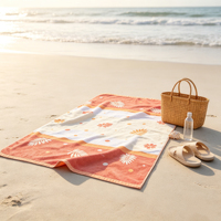 OEM Eco-friendly Custom High-quality 100% Cotton Quick-drying Sand-proof Printed Beach Towel for Beach Bath Travels