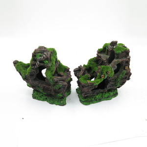 Ornamento naufragio per acquario di plastica relitto di barca e acquario decorazione per la decorazione del serbatoio di Saig - Product Image 1