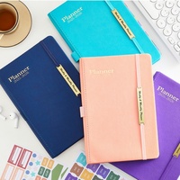 Carnet de planification d'affaires A5 personnalisé avec logo, agenda rigide, organisateur 2026-2027, avec élastique, carnet de notes, agenda, planificateur