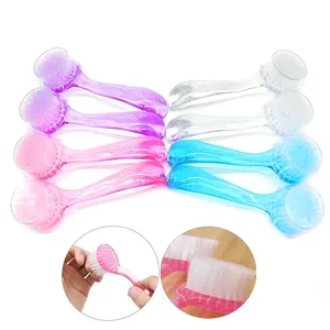 New Plastic Nail Brush Soft Remove <b>Dust</b> Make Up Washing Brushes <b>Dust</b> Round Head <b>Powder</b> Clean With Cap Pedicure - Product Image 1