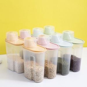 Ins Style Clear Plastic Airtight Eco-Friendly <b>Stackable</b> <b>Storage</b> Canisters Minimalist Pantry Organizer Grain Dry Fruit Snack - Product Image 4