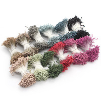 600 pièces/lot bricolage artisanat fait à la main perle couleur fleur 600 pièces 10 mm étamine artisanat pistil pour la décoration de fleurs artificielles