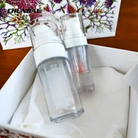 Bouteille de mélange double compartiment pour poudre et huile, pompe de mélange deux-en-un, flacon pour sérum et essence aqueuse en poudre
