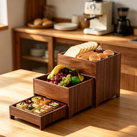 Présentoirs de buffet en bois pour hôtels et restaurants, ensemble complet, idéaux pour les fêtes, banquets de mariage, cantines