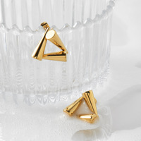 Boucles d'oreilles clous triangulaires Gaovo Creative Cone Splicing au design unique, bijoux de mode haut de gamme électroplaqués résistants au ternissement