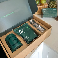 Caja de Envío de Venta Caliente con Ranuras para Bandeja de Inserción para Proteger Productos, Cajas de Papel Kraft Ecológico Impresas Personalizadas, Embalaje Verde Oscuro