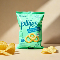 Sacs en aluminium refermables à fermeture éclair, imprimés avec logo personnalisé, résistants à l'humidité et à la chaleur, pour les chips de plantain et de pommes de terre, emballage pour supermarchés
