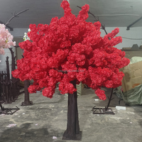 Dekorasi Pernikahan H19 Pohon Bunga Sakura Jepang 3m 8ft 10ft Merah Warna-warni Sutra Buatan Pohon Bunga Sakura Artifisial untuk Dijual