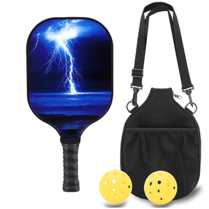 Ensemble de raquettes de pickleball avec motif éclair, impression couleur intégrale, livraison directe d'usine - Product Image 4