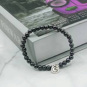 YASEEN - Misbaha Étnica de Hematita Negra Pulida de 6 mm, 33 Cuentas, Tasbih Islámico Portátil para Zikr, con Borla de Metal - Product Image 1