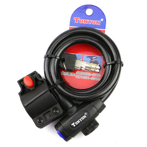 Candado de cable para bicicleta Tonyon TY588E negro, candado de alambre duradero para bicicleta de montaña y carretera, control manual - Product Image 4