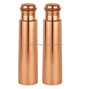 Botella de Agua de Cobre Puro de Alta Calidad - Vaso para Beber para Uso en Hoteles, Hogares y Cocinas, Revestimiento Anticorrosión, Apta para Viajes y Campamentos - Product Image 3