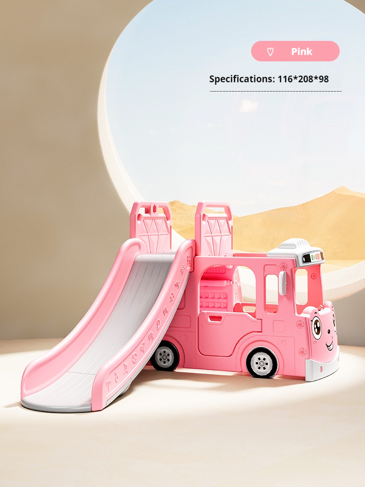 Tobogán con forma de coche rosa
