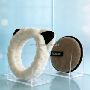 Kit de beauté en flanelle réutilisable avec logo personnalisé, bandeau oreilles de chat 3D et éponge faciale imperméable <span class=keywords><strong>pour</strong></span> spa et <span class=keywords><strong>yoga</strong></span> – Vente en gros - Product Image 6