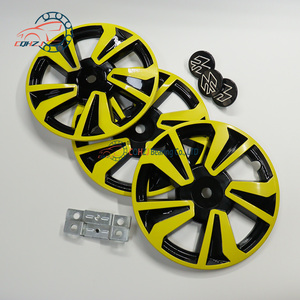 CQHZJ, cubierta de cubo de rueda de motocicleta de apariencia negra y amarilla de alta calidad, <span class=keywords><strong>tapacubos</strong></span> personalizado de plástico, uso para Re225 Re205 para BAJAJ - Product Image 4