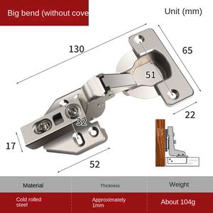 Автоматические петли для шкафов с доводчиком 3D, гидравлические, из нержавеющей стали, регулируемые, современный дизайн с демпфированием, бесшумные, скрытые, складные - Product Image 2