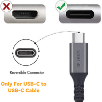 OEM ODM Personnalisé Nylon Tressé Charge Rapide Type-C Type C 0.5m 1m 1.2m Câble Usb 4.0