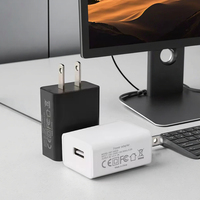 Chargeur mural USB universel MEIQI 5W 5V1A avec prise EU, protection OTP/OVP/OCP, matériau ignifuge pour PC, pour mobile