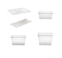 Bac de rangement pour salades et légumes de qualité supérieure, plusieurs tailles (1/1, 1/2, 1/3, 1/4, 1/6, 1/9, 2/4), certifié NSF, pour restaurants, hôtels et cuisines.